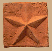 Star embossed on brick