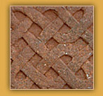 Brick flooring with Gaelic knot
