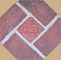 Brick tile with impression