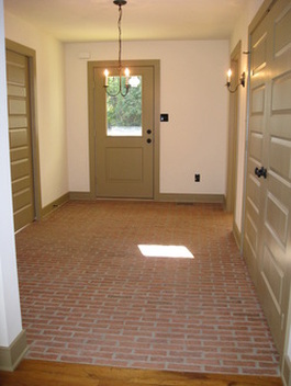 Thin brick entry hall picture