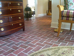 Brick tile living room floor Rutherford