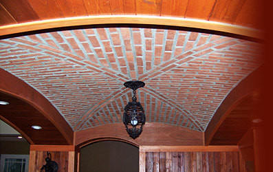 Brick arched ceiling